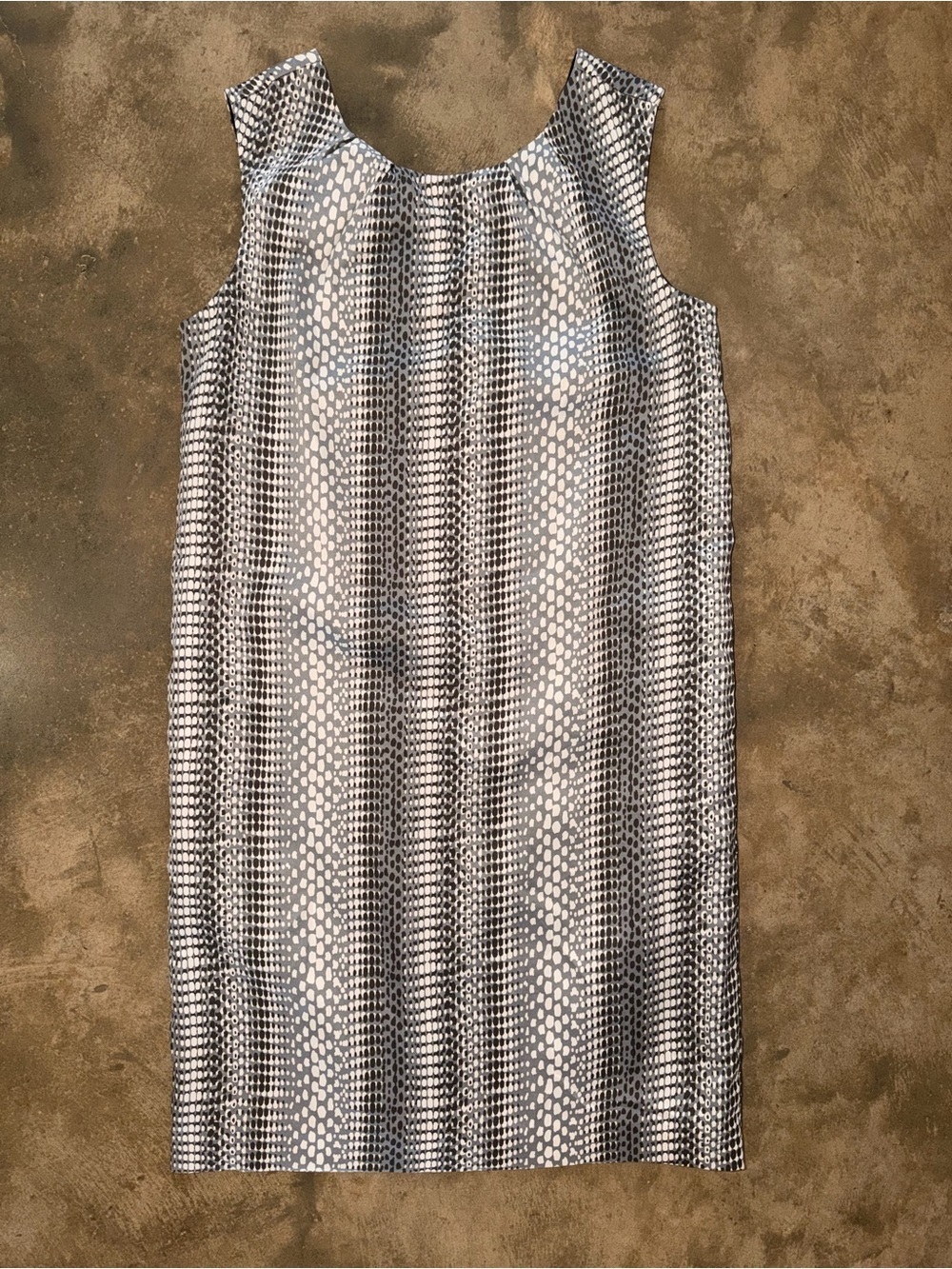 New York & Company Gray Abstract Print Sleeveless Shift Dress Size 2 Career